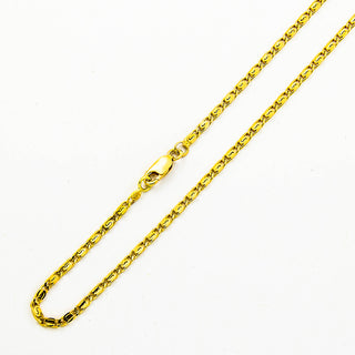 Halskette aus 750 Gelbgold, nachhaltiger second hand Schmuck perfekt aufgearbeitet