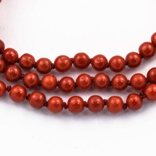 Korallenkette mit Schließe aus 750 Gelbgold mit Koralle, nachhaltiger second hand Schmuck perfekt aufgearbeitet