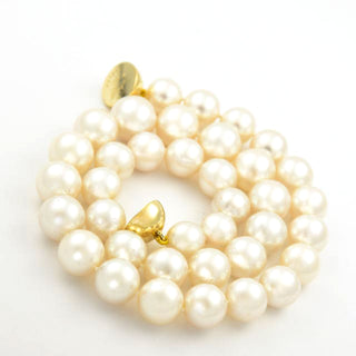 Perlenkette mit Magnetschließe aus 585 Gelbgold, nachhaltiger second hand Schmuck perfekt aufgearbeitet