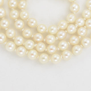 Perlenkette mit Schließe aus 585 Gelbgold, nachhaltiger second hand Schmuck perfekt aufgearbeitet