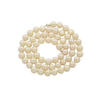 Perlenkette mit Schließe aus 925 Silber, nachhaltiger second hand Schmuck perfekt aufgearbeitet