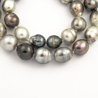 Tahitizuchtperlenkette mit Schließe aus Weißgold mit Diamanten, neuwertig, nachhaltiger second hand Schmuck perfekt aufgearbeitet