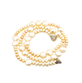 Perlenkette mit Schließe aus Silber, nachhaltiger second hand Schmuck perfekt aufgearbeitet