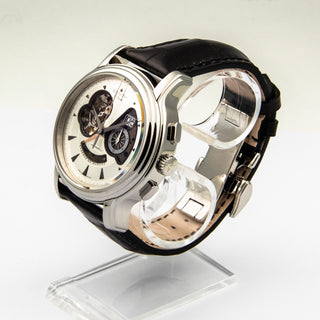 Zenith El Primero Open Automatik mit Chronograph, Panoramadatum , Sichtboden, Kleine Sekunde und Gangreserveanzeige, gebrauchte Luxusuhr im Top-Zustand