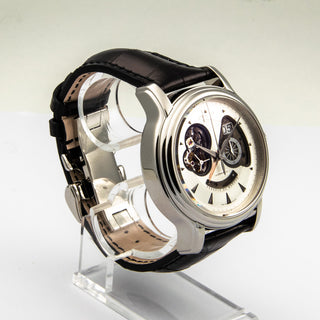 Zenith El Primero Open Automatik mit Chronograph, Panoramadatum , Sichtboden, Kleine Sekunde und Gangreserveanzeige, gebrauchte Luxusuhr im Top-Zustand