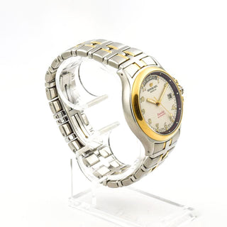 Raymond Weil Herrenarmbanduhr Parsifal Automatik mit Datumsanzeige und Wochentagsanzeige und Leuchtindizes, Leuchtzeiger und Leuchtziffern, gebrauchte Luxusuhr im Top-Zustand