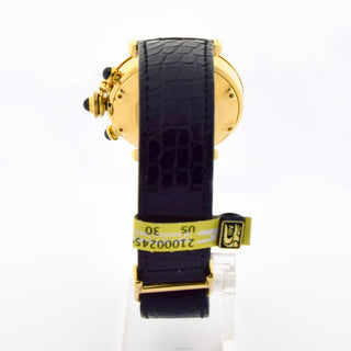 Cartier Herrenarmbanduhr Pasha Quarzwerk mit Chronograph und Datumsanzeige, gebrauchte Luxusuhr im Top-Zustand