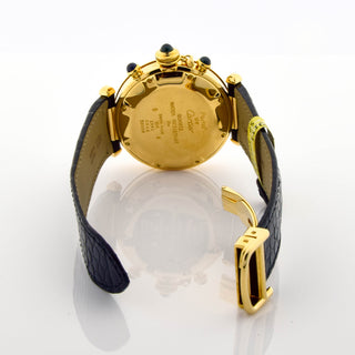 Cartier Herrenarmbanduhr Pasha Quarzwerk mit Chronograph und Datumsanzeige, gebrauchte Luxusuhr im Top-Zustand