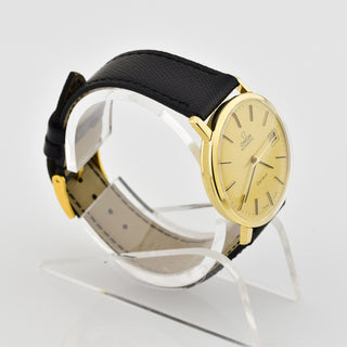 Omega Herrenarmbanduhr Genève Automatik mit Datumsanzeige und Zentralsekunde, gebrauchte Luxusuhr im Top-Zustand