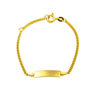 Identitätsarmband aus 585 Gelbgold, nachhaltiger second hand Schmuck perfekt aufgearbeitet