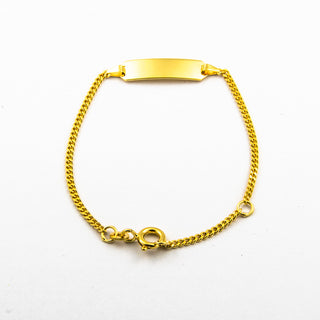 Identitätsarmband aus 585 Gelbgold, nachhaltiger second hand Schmuck perfekt aufgearbeitet