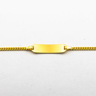 Identitätsarmband aus 585 Gelbgold, nachhaltiger second hand Schmuck perfekt aufgearbeitet