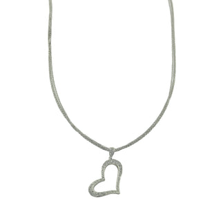 Kette mit Brillantanhänger aus 750 Weißgold, nachhaltiger second hand Schmuck perfekt aufgearbeitet