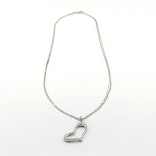 Kette mit Brillantanhänger aus 750 Weißgold, nachhaltiger second hand Schmuck perfekt aufgearbeitet