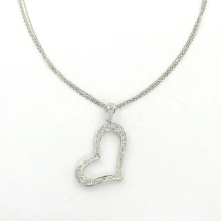 Kette mit Brillantanhänger aus 750 Weißgold, nachhaltiger second hand Schmuck perfekt aufgearbeitet