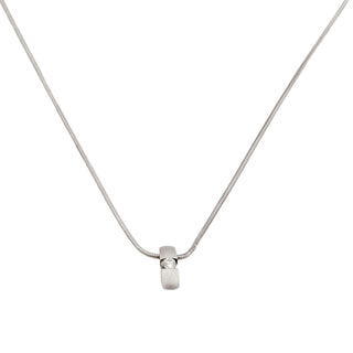 Kette mit Brillantanhänger aus 585 Weißgold, nachhaltiger second hand Schmuck perfekt aufgearbeitet