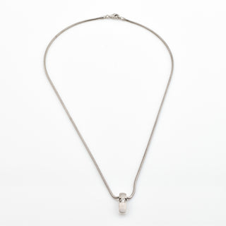 Kette mit Brillantanhänger aus 585 Weißgold, nachhaltiger second hand Schmuck perfekt aufgearbeitet