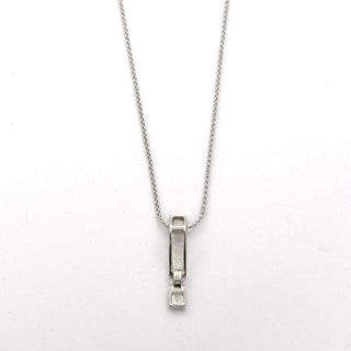 Kette mit Brillantanhänger aus 585 Weißgold, nachhaltiger second hand Schmuck perfekt aufgearbeitet
