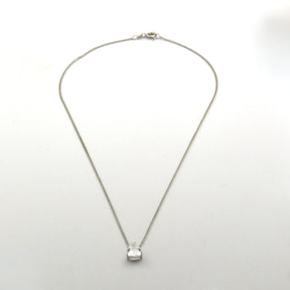 Kette mit Diamantanhänger aus 585 Weißgold, nachhaltiger second hand Schmuck perfekt aufgearbeitet