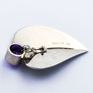 Aurifex Kette mit Anhänger aus 750 Weißgold mit Tansanit, nachhaltiger second hand Schmuck perfekt aufgearbeitet