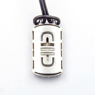 Bulgari Kette mit Anhänger Parentesi aus 750 Weißgold, nachhaltiger second hand Schmuck perfekt aufgearbeitet