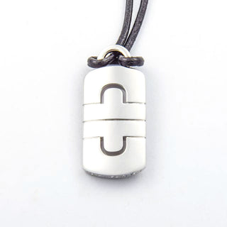 Bulgari Kette mit Anhänger Parentesi aus 750 Weißgold, nachhaltiger second hand Schmuck perfekt aufgearbeitet