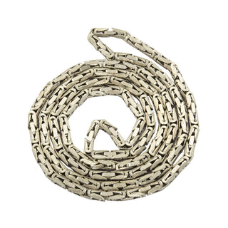 Königskette aus 585 Weißgold, 82cm, nachhaltiger second hand Schmuck perfekt aufgearbeitet