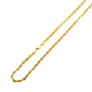 Kordelkette aus 750 Gelbgold, nachhaltiger second hand Schmuck perfekt aufgearbeitet