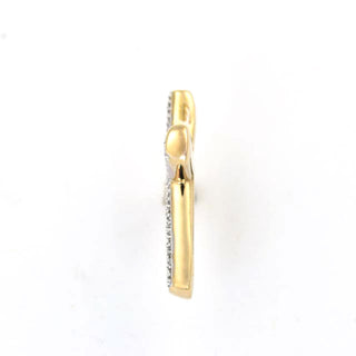 Diamantanhänger aus 585 Gelb- und Weißgold, nachhaltiger second hand Schmuck perfekt aufgearbeitet