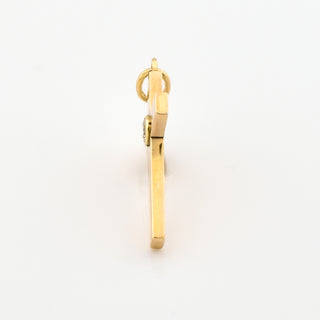 Kreuzanhänger aus 585 Gelbgold mit Brillant, nachhaltiger second hand Schmuck perfekt aufgearbeitet