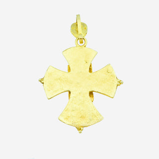 Rubinanhänger aus 585 Gelbgold, nachhaltiger second hand Schmuck perfekt aufgearbeitet