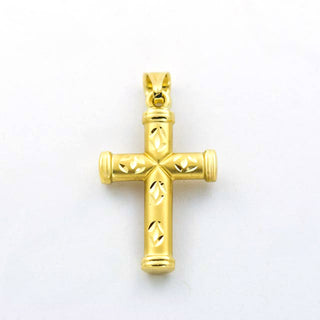 Kreuzanhänger aus 585 Gelbgold, nachhaltiger second hand Schmuck perfekt aufgearbeitet