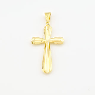 Kreuzanhänger aus 585 Gelbgold, nachhaltiger second hand Schmuck perfekt aufgearbeitet