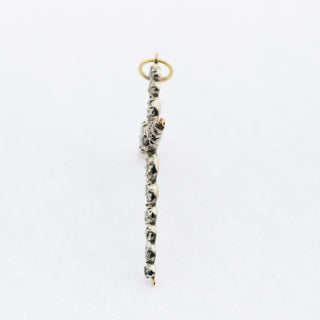 Kreuzanhänger aus 585 Gold/Silber mit Diamant, 19. Jahrhundert, nachhaltiger second hand Schmuck perfekt aufgearbeitet