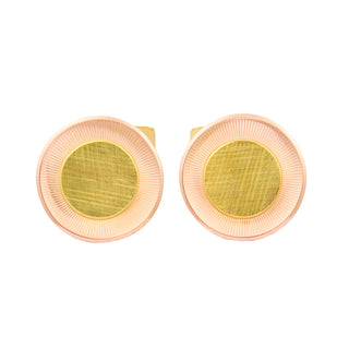 Manschettenknöpfe aus 585 Gelb- und Rotgold, nachhaltiger second hand Schmuck perfekt aufgearbeitet