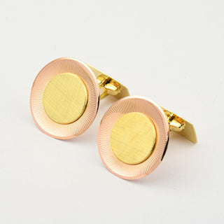 Manschettenknöpfe aus 585 Gelb- und Rotgold, nachhaltiger second hand Schmuck perfekt aufgearbeitet