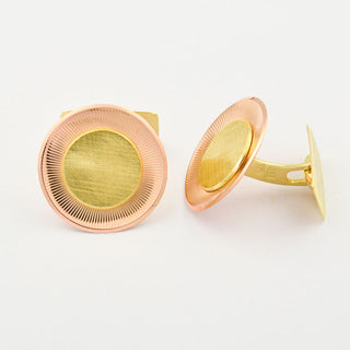 Manschettenknöpfe aus 585 Gelb- und Rotgold, nachhaltiger second hand Schmuck perfekt aufgearbeitet