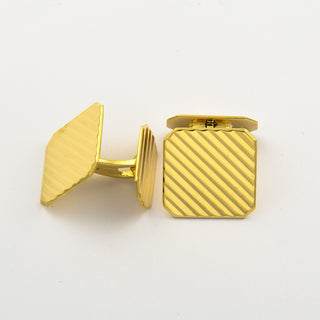 Manschettenknöpfe aus 585 Gelbgold, nachhaltiger second hand Schmuck perfekt aufgearbeitet