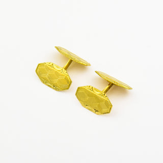 Manschettenknöpfe aus 585 Gelbgold, nachhaltiger second hand Schmuck perfekt aufgearbeitet