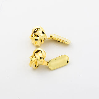 Manschettenknöpfe Knoten aus 585 Gelbgold, nachhaltiger second hand Schmuck perfekt aufgearbeitet