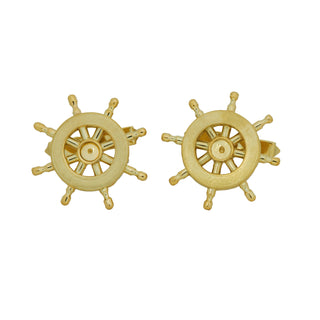 Manschettenknöpfe Seefahrer aus 585 Gelbgold, nachhaltiger second hand Schmuck perfekt aufgearbeitet