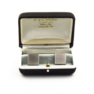 Manschettenknöpfe aus 750 Weißgold, nachhaltiger second hand Schmuck perfekt aufgearbeitet