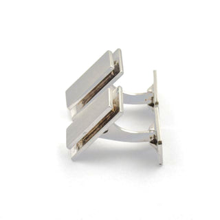 Manschettenknöpfe aus 750 Weißgold, nachhaltiger second hand Schmuck perfekt aufgearbeitet