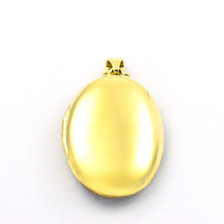 Smaragdmedaillon aus 585 Gelb- und Weißgold, nachhaltiger second hand Schmuck perfekt aufgearbeitet