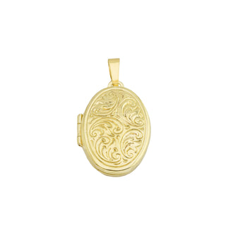 Medaillon aus 585 Gelbgold, nachhaltiger second hand Schmuck perfekt aufgearbeitet