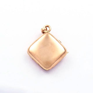 Medaillon aus 585 Rotgold mit Rubin, Saphir und Diamant, nachhaltiger second hand Schmuck perfekt aufgearbeitet