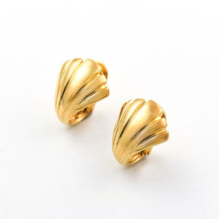 Ohrclips aus 585 Gelbgold, nachhaltiger second hand Schmuck perfekt aufgearbeitet