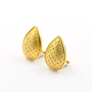 Ohrclips aus 750 Gelbgold, nachhaltiger second hand Schmuck perfekt aufgearbeitet