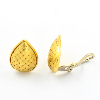 Ohrclips aus 750 Gelbgold, nachhaltiger second hand Schmuck perfekt aufgearbeitet