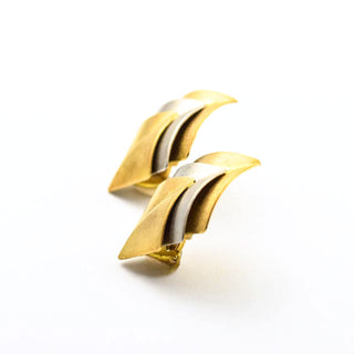 Ohrclips aus 950 Platin/Gold, nachhaltiger second hand Schmuck perfekt aufgearbeitet